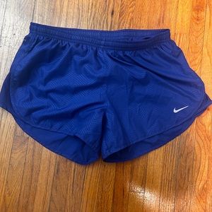 Nike Dri Fit Tempo shorts with zippered back waist pocket